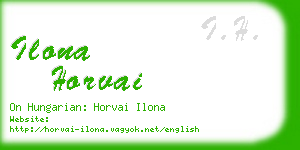 ilona horvai business card